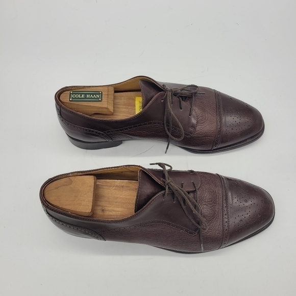 Vito Rufolo 4393-02 Oxford Cap Toe Brown Leather Men\'s Shoes 9.5 Made in ?? main image 8